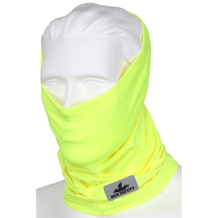Mcr Safety Garments, Hi-Vis Lime Insulated Fleece Neck Gaiter IG8